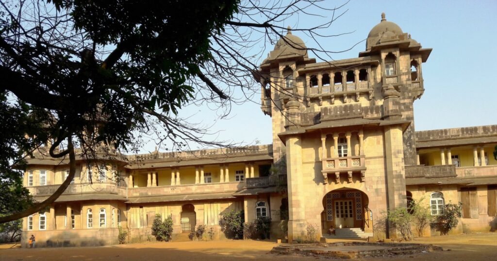 Front view of the jai vilas palace